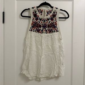 White and floral Wilfred tank, size XS.